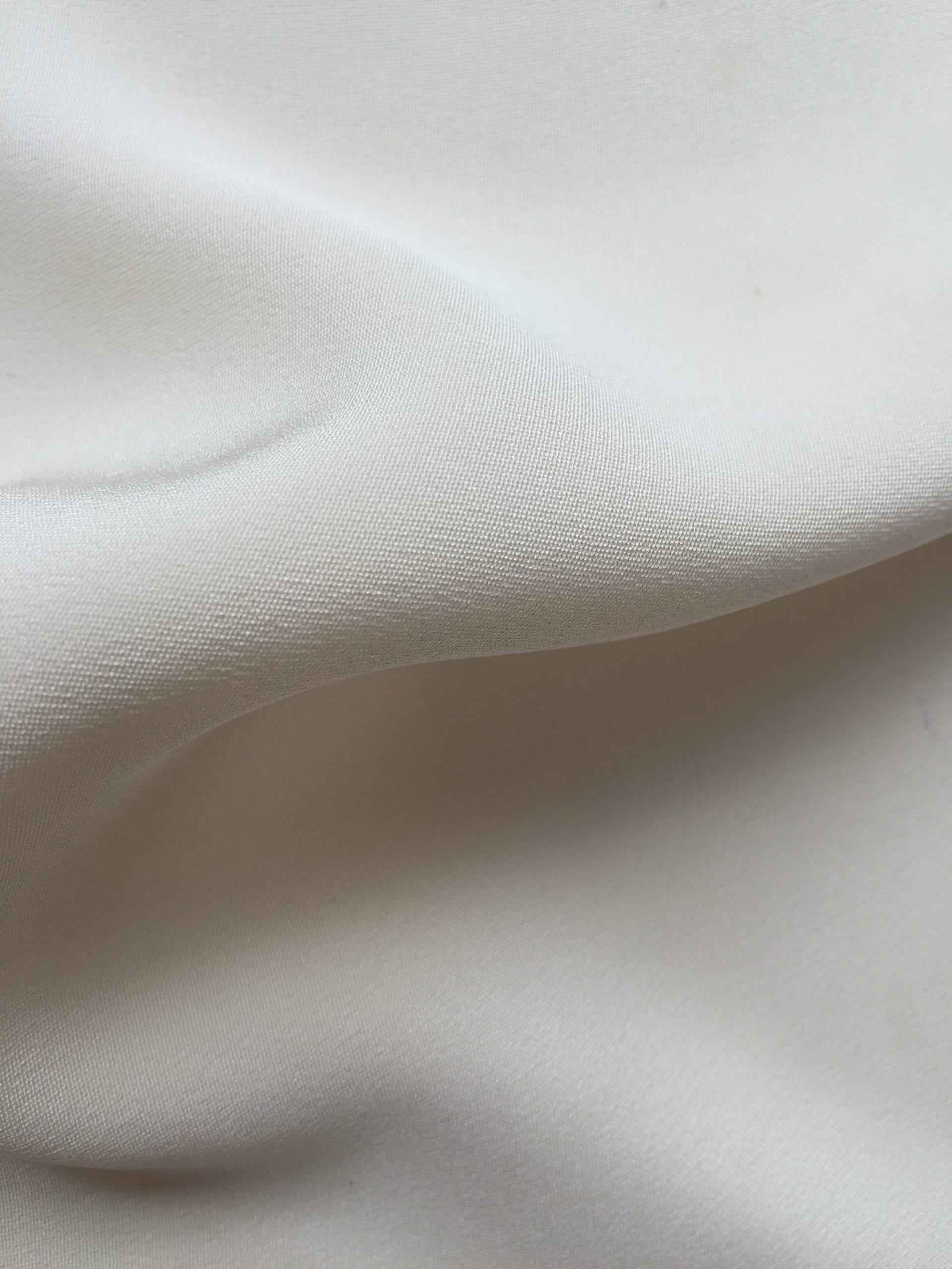 Heavy Silk Crepe De Chine in Natural White 40MM - East & Silk