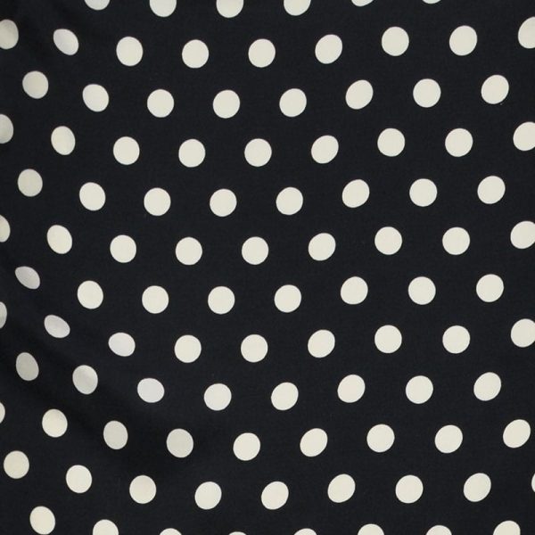 Silk Dupion Printed Black And White fabric