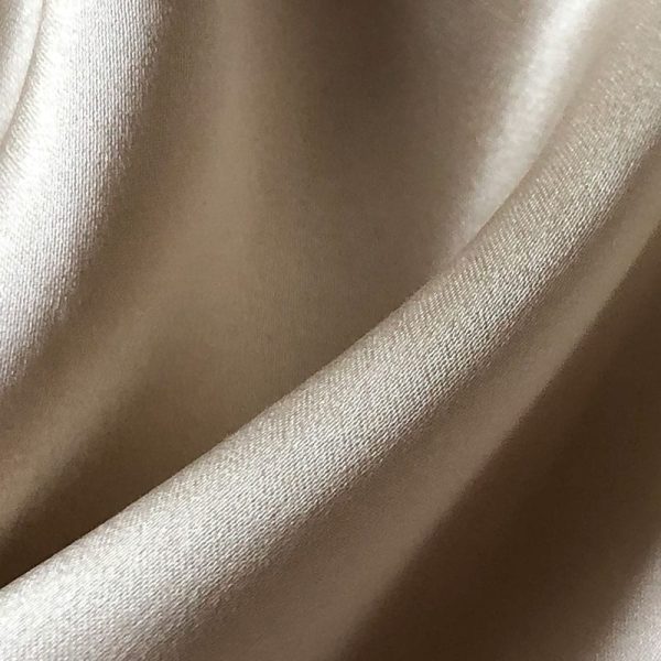 Silk Satin Smoke Grey 16MM fabric