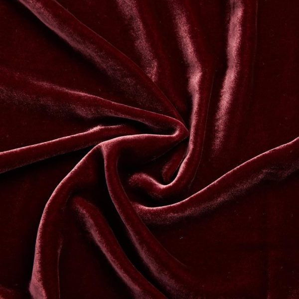 Silk Velvet Old Bordeaux fabric