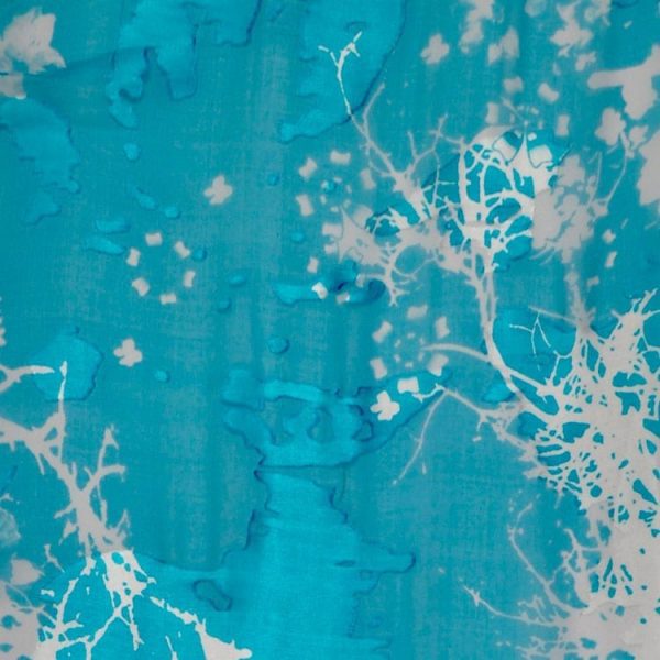 Silk Burnout Printed Sky Blue fabric