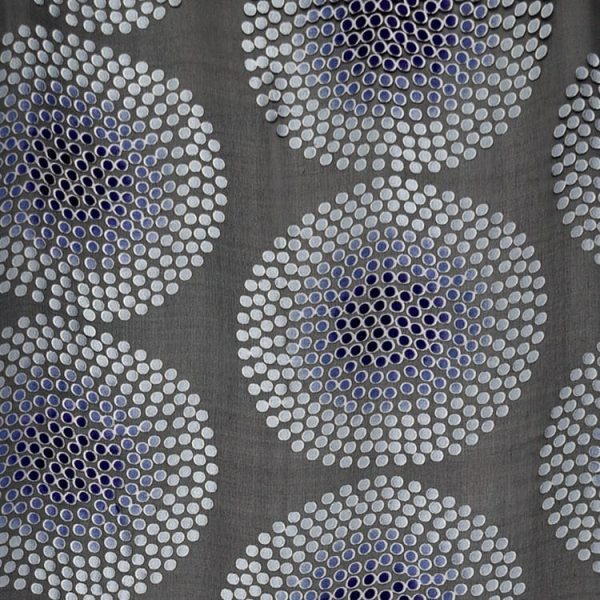 Silk Burnout Printed Purple Grey fabric