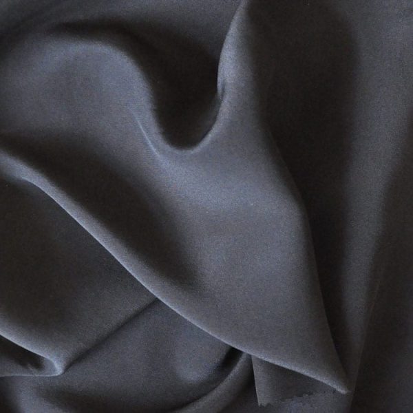Sandwashed Silk Crepe de Chine Black 16MM fabric