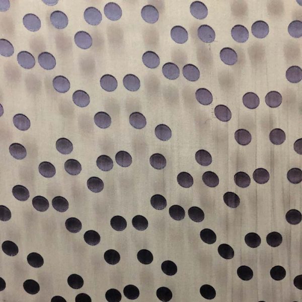 Silk Viscose Burnout Purple and White fabric