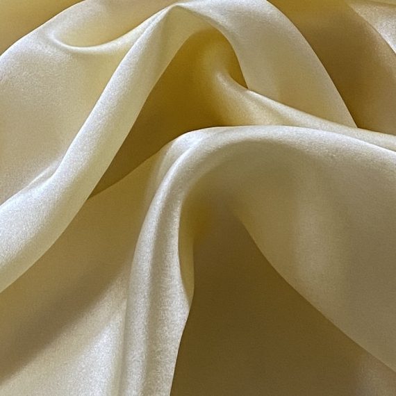 Silk Satin Pale Banana 16MM fabric