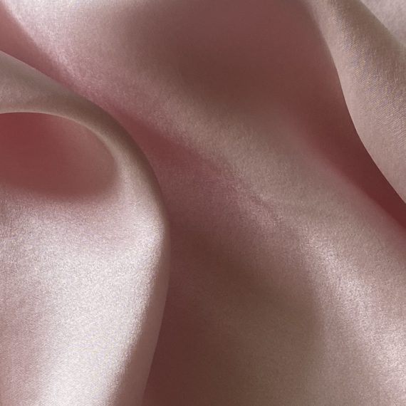 Silk Satin Crystal Rose 16MM fabric