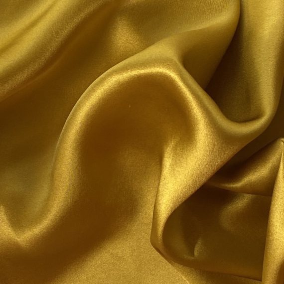 Silk Satin Mustard Gold 16MM fabric