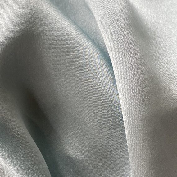 Silk Satin Faded Denim 16MM fabric