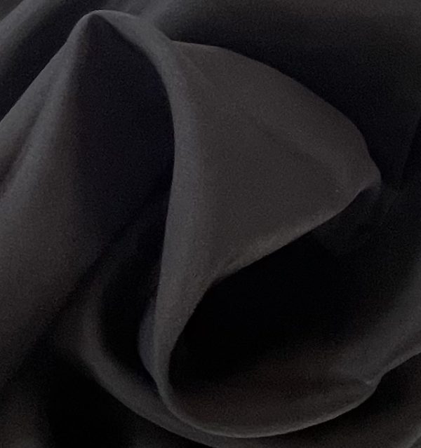 Silk Habotai 8MM True Black fabric