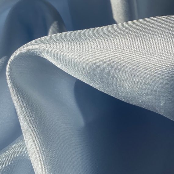 Silk Habotai 8MM Silver Blue fabric