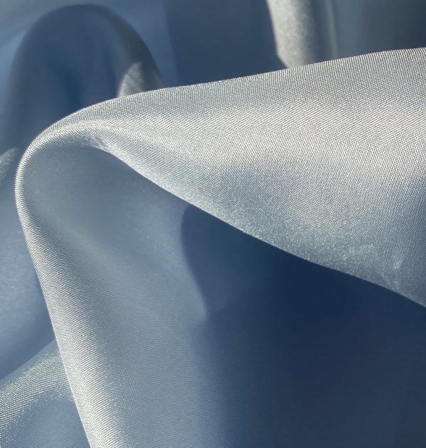 Silk Habotai 8MM Silver Blue fabric