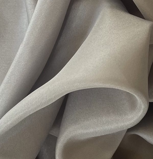 Silk Habotai 8MM Steel Gray fabric