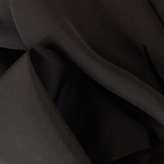- Silk Crepe De Chine Stretch Black 16mm fabric