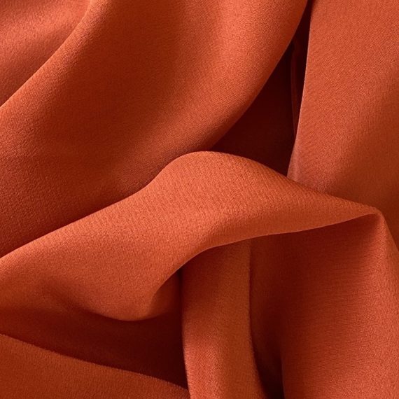 Silk Crepe de Chine 16MM Rustic Red fabric