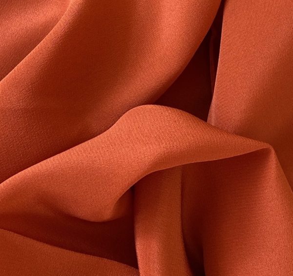 Silk Crepe de Chine 16MM Rustic Red fabric