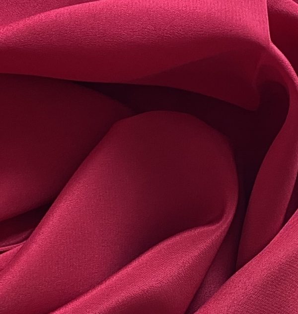 Silk Crepe de Chine 16MM Rio Red fabric