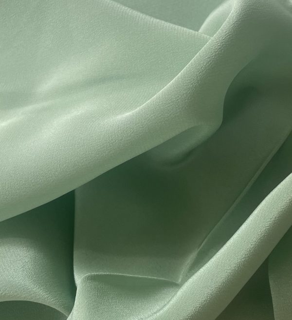 Silk Crepe de Chine 16MM Subtle Green fabric