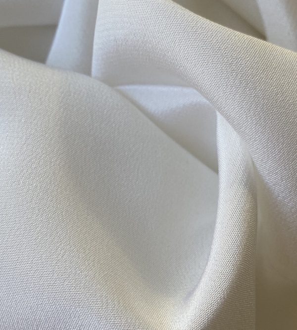 Silk Crepe de Chine 16MM Bleach White fabric