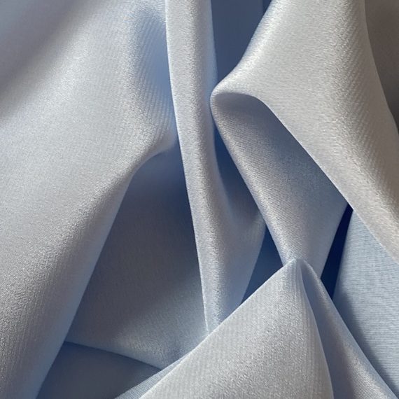 Silk Crepe de Chine 16MM Silver Blue fabric