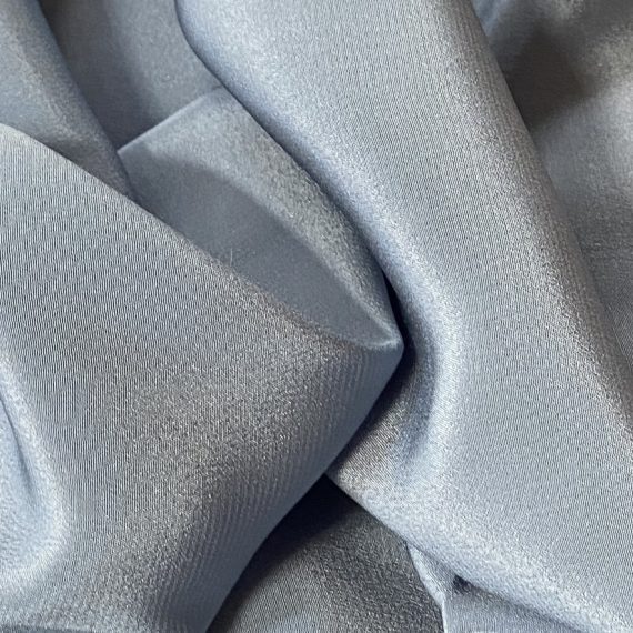 Silk Crepe de Chine 16MM Faded Denim fabric