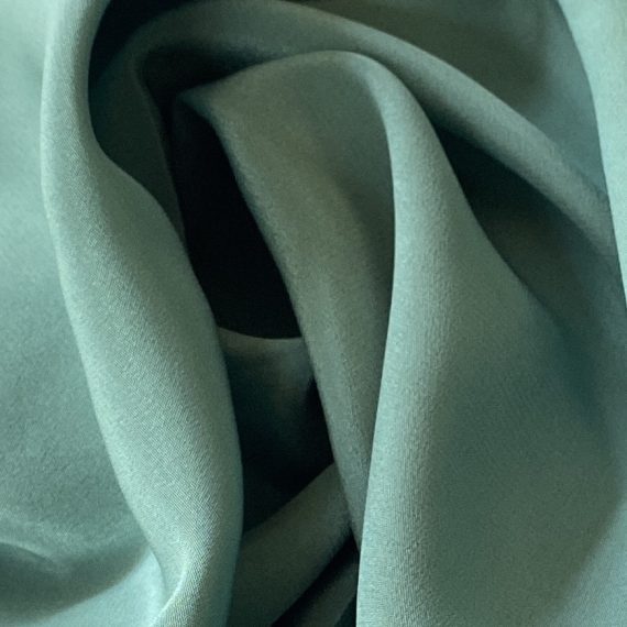 Silk Crepe de Chine 16MM Lagoon fabric