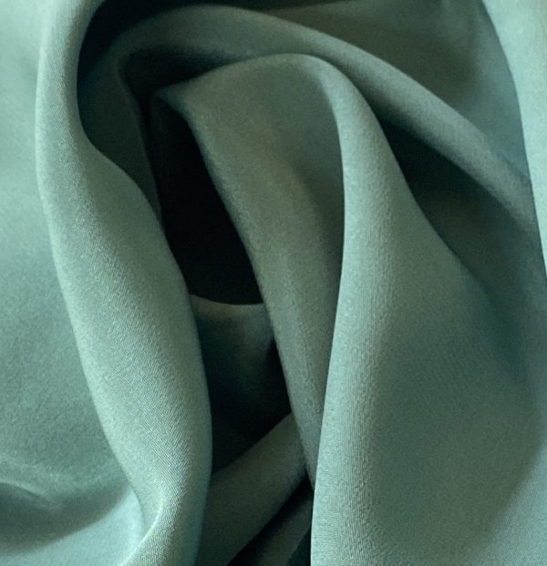Silk Crepe de Chine 16MM Lagoon fabric