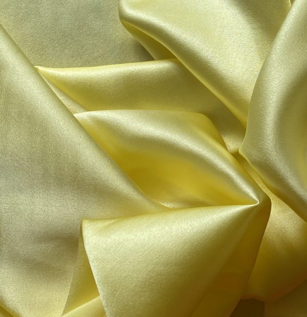 Silk Satin With Spandex 19MM Canary Yellow fabric