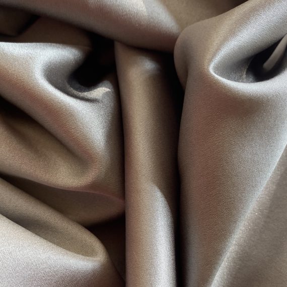 Silk Satin With Spandex 19MM Silver Mist fabric