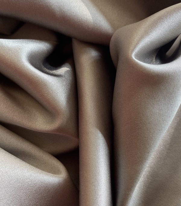 Silk Satin With Spandex 19MM Silver Mist fabric