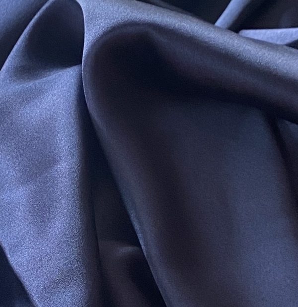 Silk Satin With Spandex 19MM Medieval Blue fabric