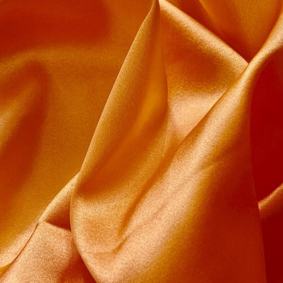 Silk Satin With Spandex 19MM Firefly Orange fabric