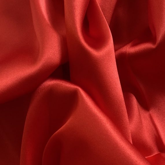 Silk Satin With Spandex 19MM Racing Red fabric