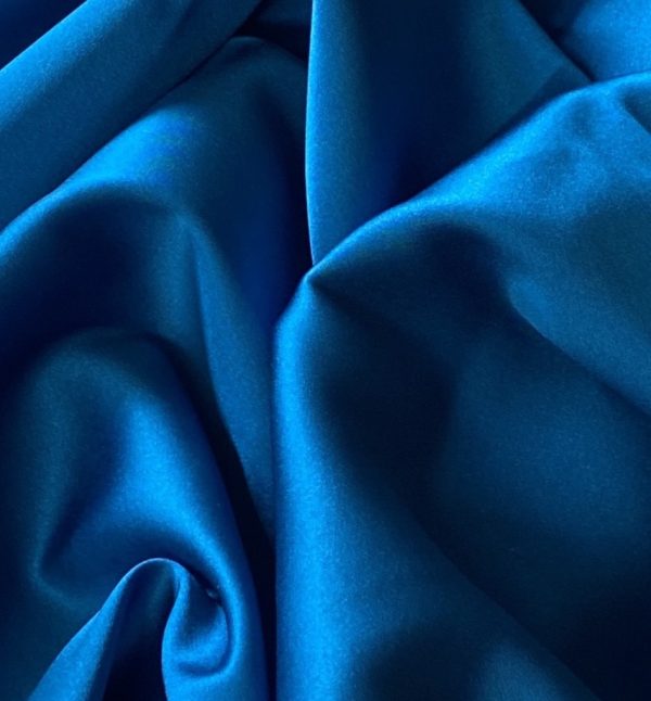 Silk Satin With Spandex 19MM Ocean Blue fabric