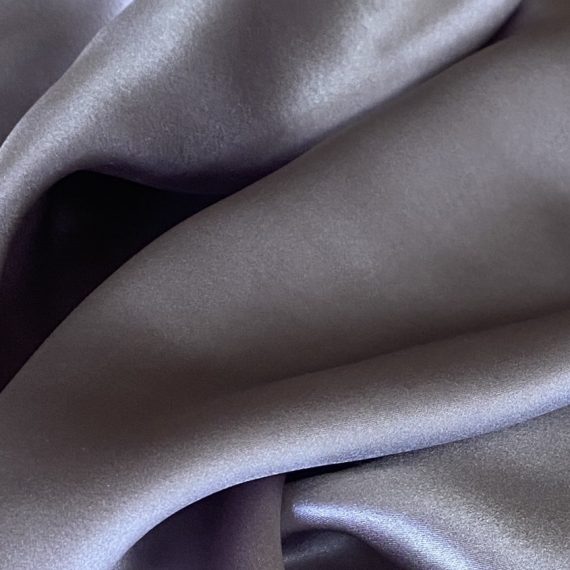 Silk Satin With Spandex 19MM Ridge Gray fabric