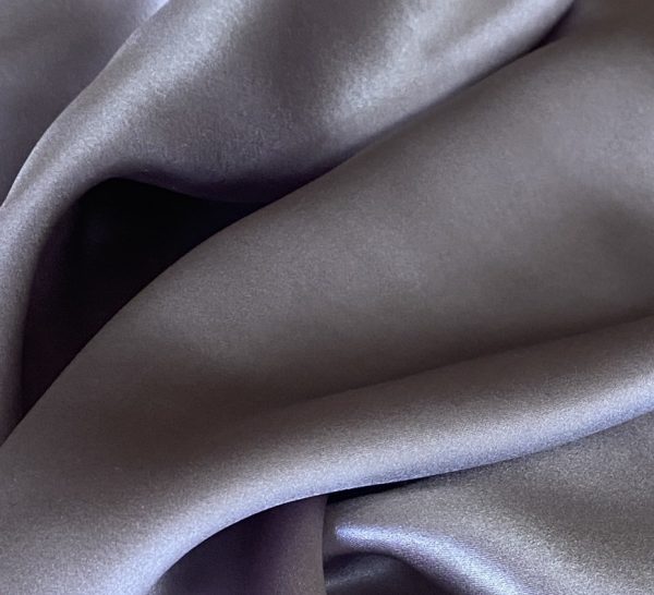 Silk Satin With Spandex 19MM Ridge Gray fabric