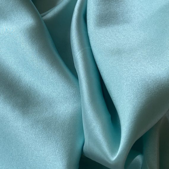Silk Satin With Spandex 19MM Aruba Blue fabric