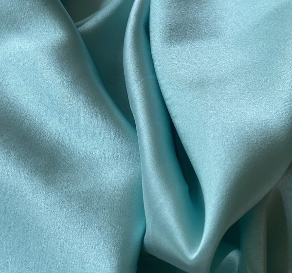 Silk Satin With Spandex 19MM Aruba Blue fabric