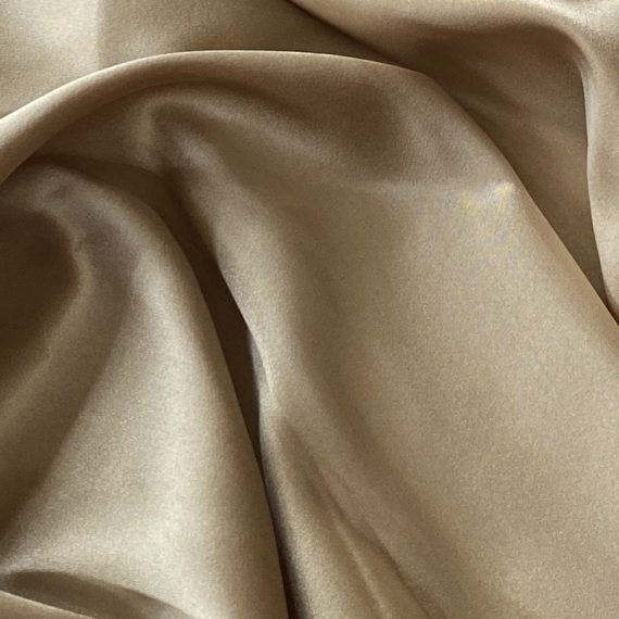 Silk Satin With Spandex 19MM Tan fabric