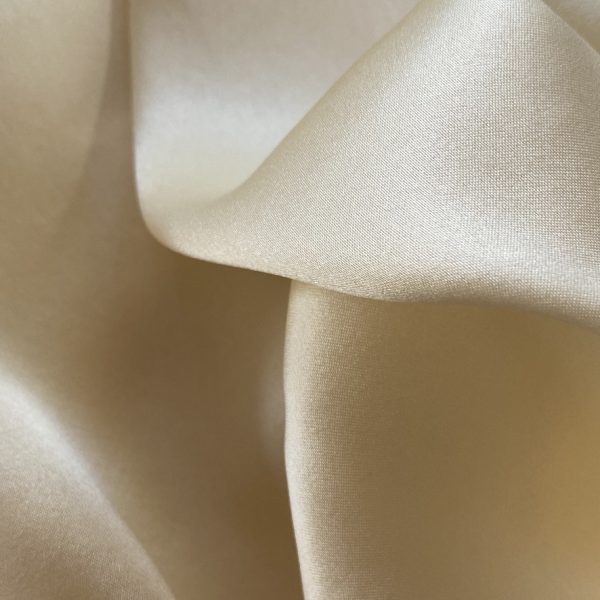 Silk Satin With Spandex 19MM Pearl White fabric