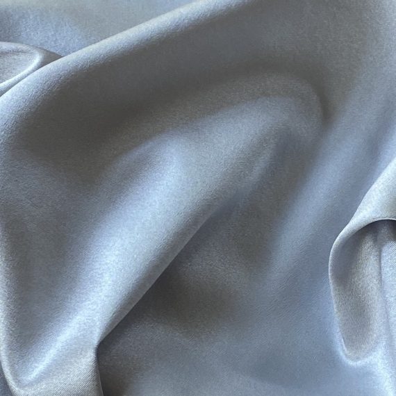 Silk Satin With Spandex 19MM Silver Gray fabric