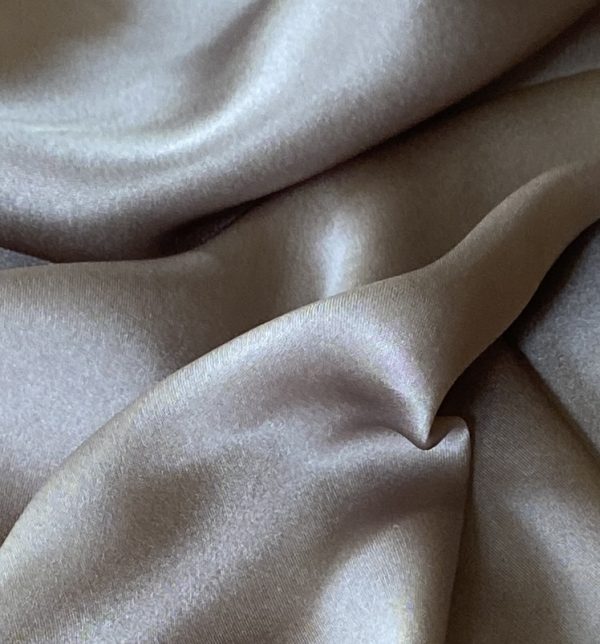 Silk Satin With Spandex 19MM Shadow Gray fabric