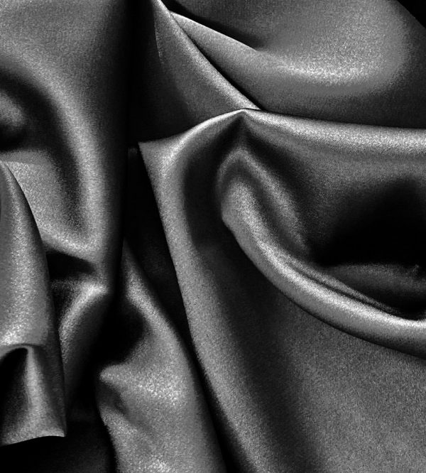Silk Satin With Spandex 19MM Space Gray fabric