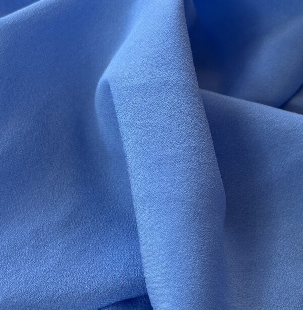 Silk Crepe de Chine Stretch Blue 12mm fabric