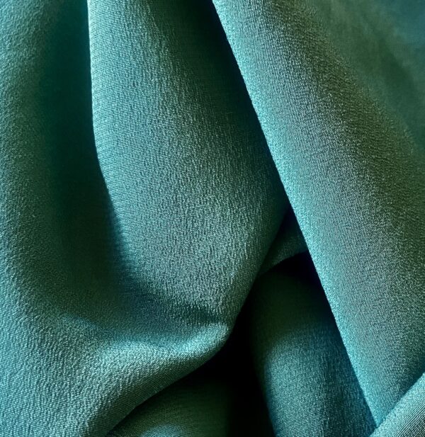 Silk Crepe de Chine Stretch Lagoon 21mm fabric
