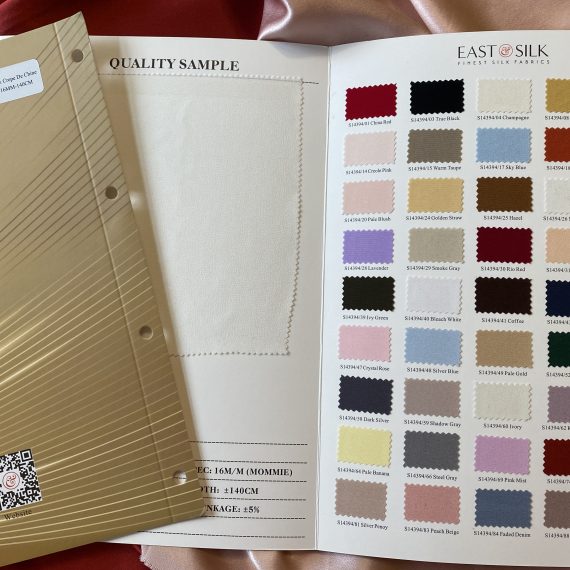 Silk Crepe De Chine 16mm Colour Card