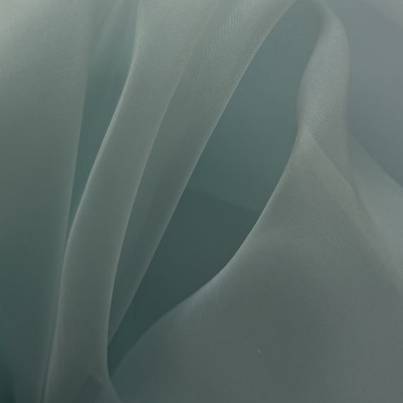 Silk Organza Aruba Blue 5.5MM fabric