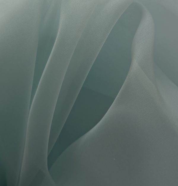 Silk Organza Aruba Blue 5.5MM fabric