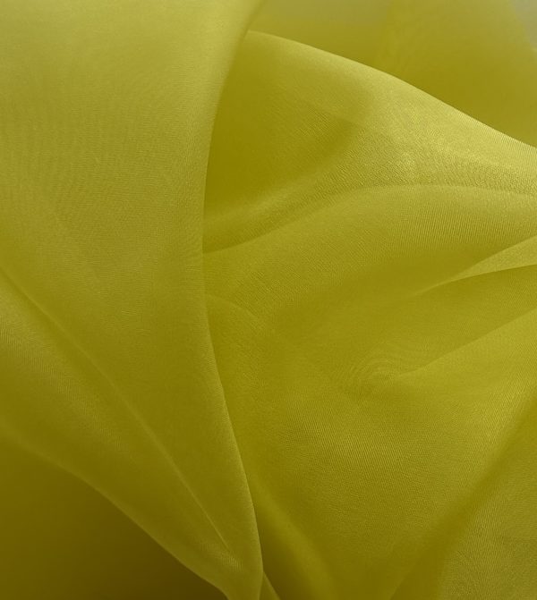 Silk Organza Canary Yellow 5.5MM fabric