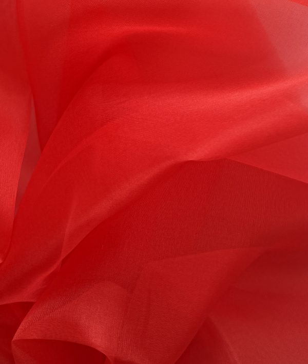 Silk Organza China Red 5.5MM fabric