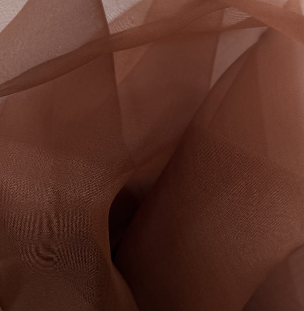 Silk Organza Coffee 5.5MM fabric